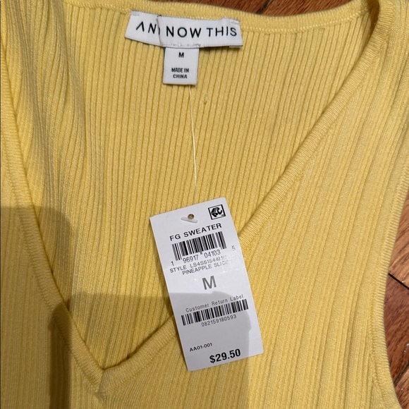 Vibrant Yellow Ribbed Tank Top - Picture 3 of 3